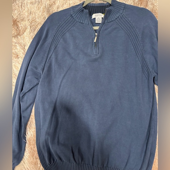 Barney’s New York Formal Blue XL Half-Zip Sweater Great Condition MSRP $300 - Picture 6 of 8